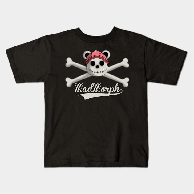 Skeleton Bear - Skull & Crossbones Kids T-Shirt by MadMorph